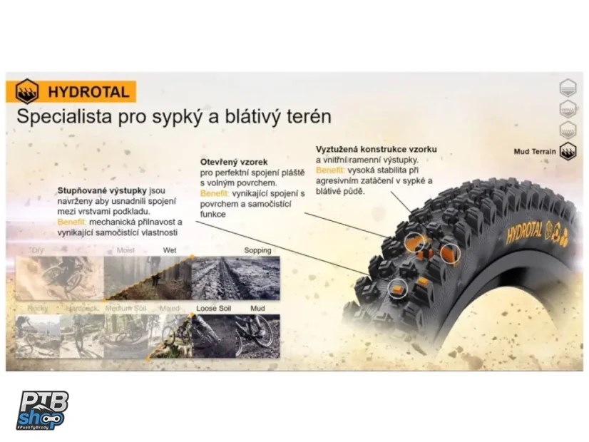 Plášť CONTINENTAL Hydrotal DH Supersoft - 27.5x2.4