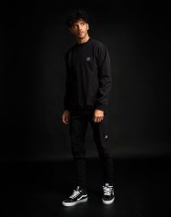 Funkční mikina LOOSE RIDERS Blacklabel Crewneck Black