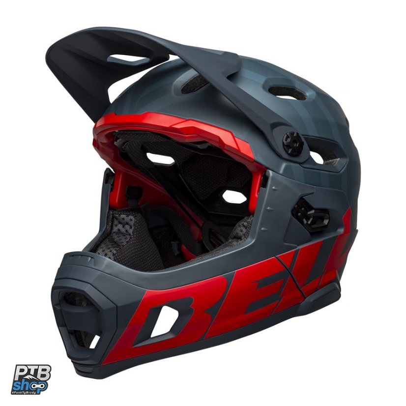 BELL Super DH Spherical Mat Blue Crimson2